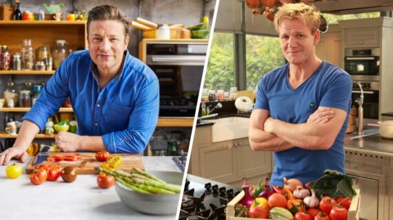 Explore the delicacies of chefs Jamie Oliver and Gordon Ramsay