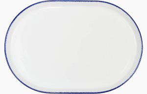 Platter 34X23cm Coral Blue
